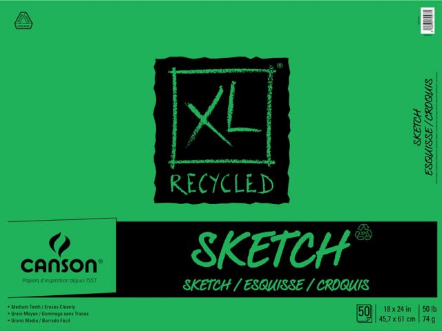 XL RECYSKT 18X24  50SH TB