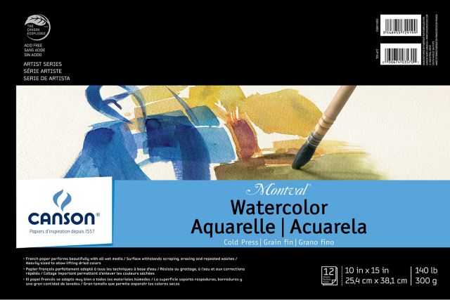 WATERCOLOR PAPER MONTVAL 140# 10X15