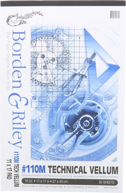 Vellum Technical 110 Pad 11X17 50/Sheets