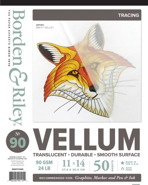 Vellum Trace #90 Pad 11X14 50 Sheets