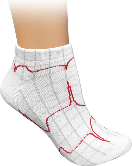 ANKLE SOCKS-EKG ON WHTE