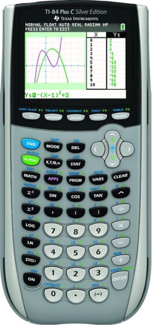 Texas Instruments TI-84 Plus C Graphic Calculator Silver Edition