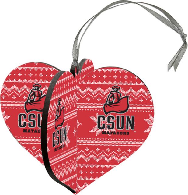 California State University at Northridge 3D Heart Ornament