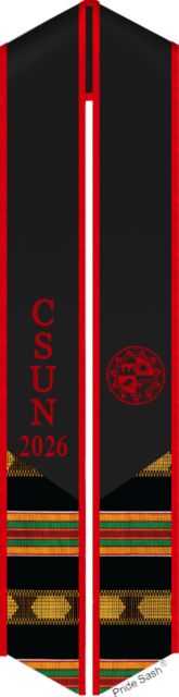 California State University at Northridge 2026 Grad Sash Kente Hybrid