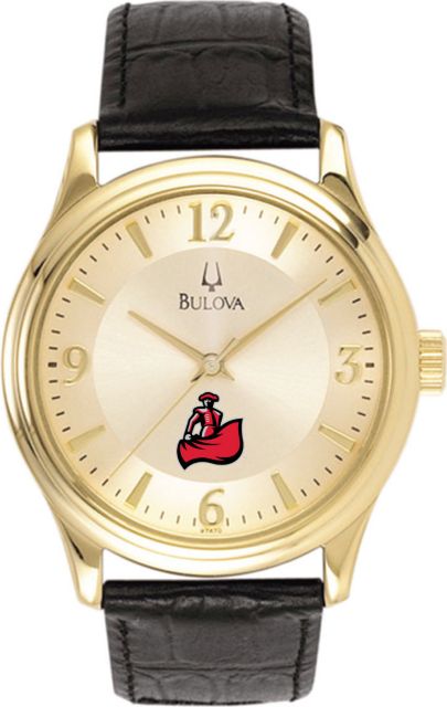 Bulova Men's Gold and Leather Watch - ONLINE ONLY