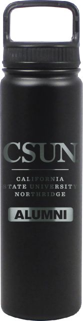 24 oz Matte Black Stainless Steel Water Bottle Alumni - ONLINE ONLY