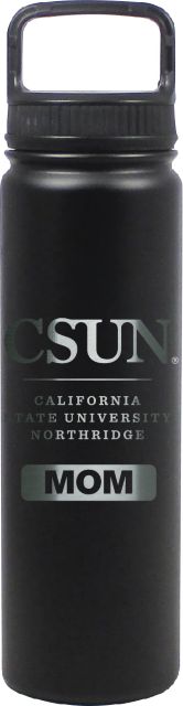 24 oz Matte Black Stainless Steel Water Bottle Mom - ONLINE ONLY