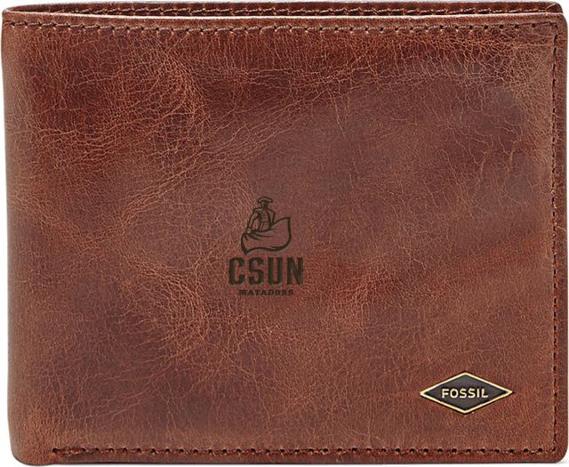 Fossil Leather Ryan RFID Flip ID Bifold - Dark Brown - ONLINE ONLY