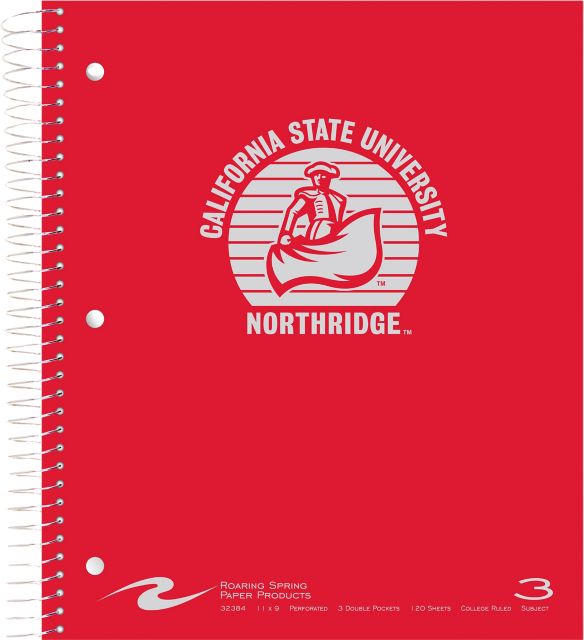California State University at Northridge 3 Subject Notebook