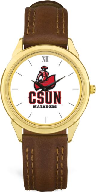 CSI Brownleather Wristwatch With  Colored Medallion - ONLINE ONLY