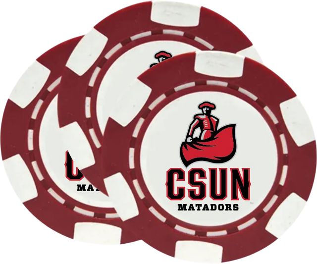 California State University at Northridge Chip Ball Marker 3 Pack