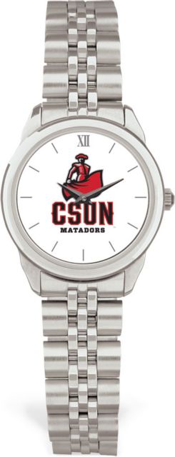 CSI Women's Silver Rolled Link Watch (Gift Boxed)  With Colored Medallion - ONLINE ONLY