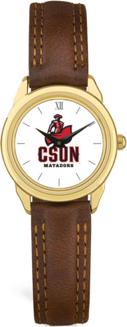 CSI Withomens Browithn Leather Withatch With Colored Medallion - ONLINE ONLY