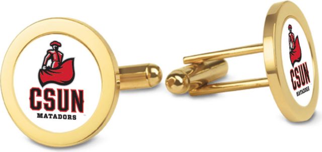 CSI Gold Cufflinks (Gift Boxed) With Colored Medallion - ONLINE ONLY