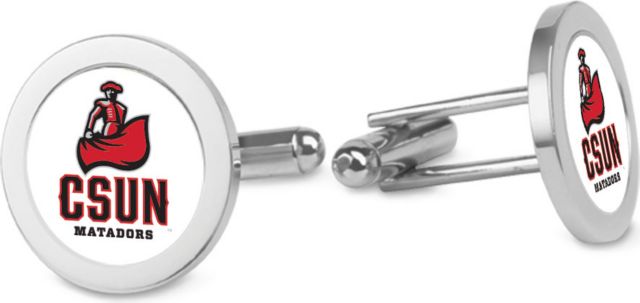 CSI Silver Cufflinks (Gift Boxed) With Colored Medallion - ONLINE ONLY