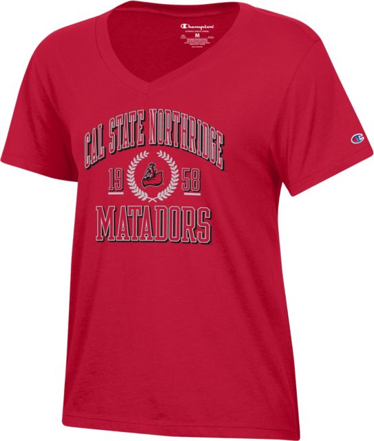 California State University at Northridge Matadors Women's V-Neck Short Sleeve T-Shirt