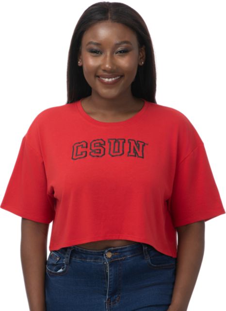 California State University at Northridge Women's Boxy Crop Short Sleeve T-Shirt