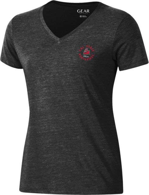 California State University at Northridge Matadors Mom Women's Triblend V-Neck Short Sleeve T-Shirt