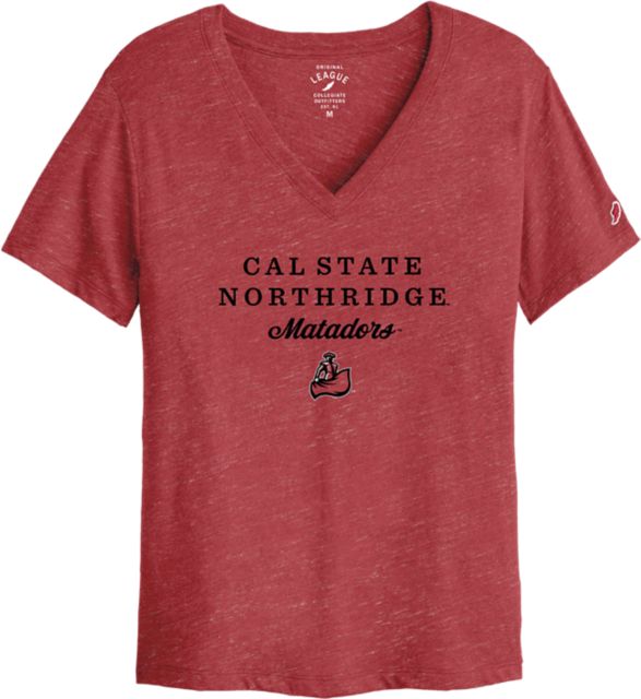 California State University at Northridge Women's V-Neck Short Sleeve T-Shirt