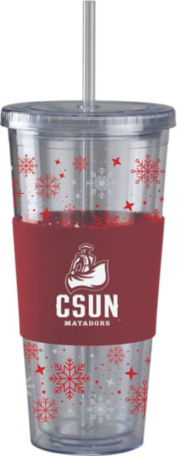 California State University at Northridge Straw Snowflake Tumbler