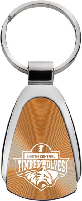 North Central Michigan College Teardrop Keychain
