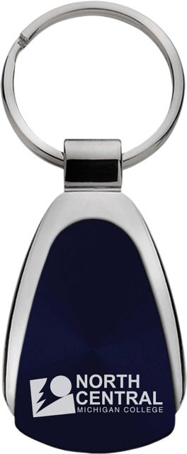 North Central Michigan College Teardrop Keychain
