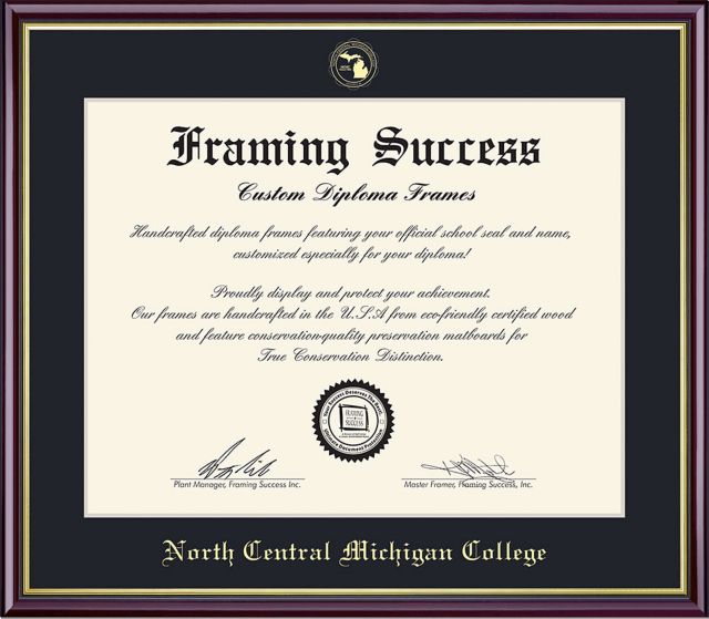 North Central Michigan College 8.5'' x 11'' Value Price Academic Diploma Frame