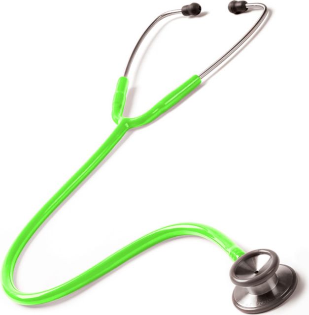 CLINICAL I STETHOSCOPE IN CLAMSHELL-NEON GREEN