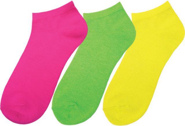 Neon Solid Colored Socks Women's Ankle Sock