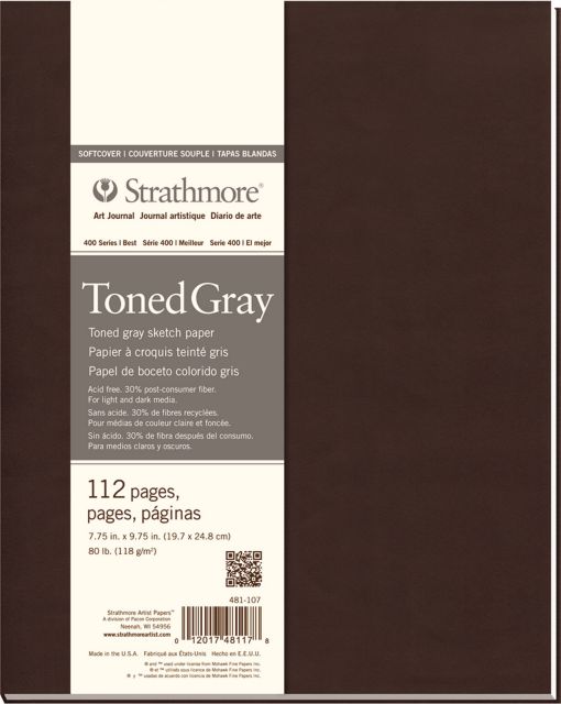 Art Journal Soft Cover Toned Gray 7.75X9.75