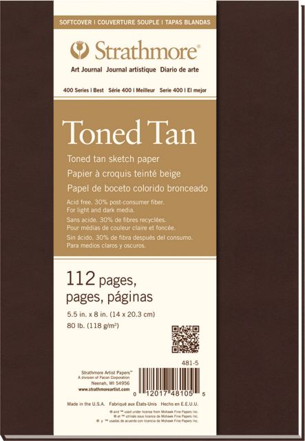 ART JOURNAL SOFT COVER TONED TAN 5.5X8