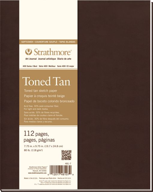 ART JOURNAL SOFT COVER TONED TAN 7.75X9.75