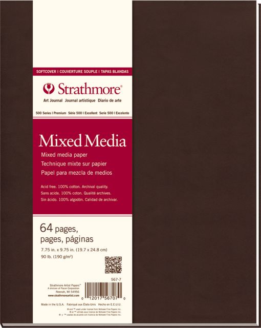 Art Journal Soft Cover Mix Media 7.75X9.75
