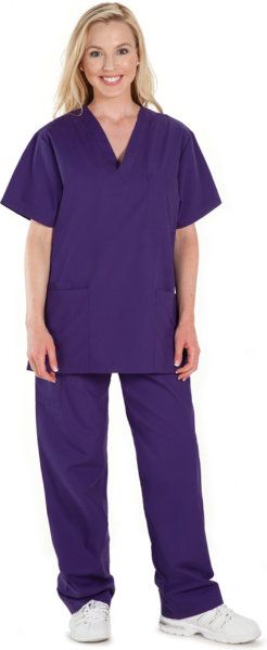 UNISEX SCRUB TOP-GRAPE-SM