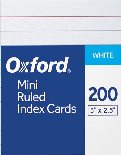 Mead Index Cards 4X6 100/Pkg-Ruled White