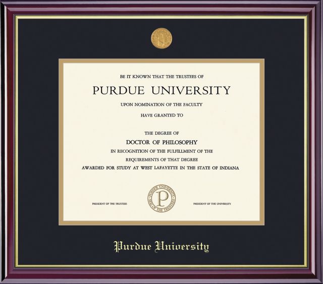 Purdue University Northwest 8.5'' x 11'' Windsor Diploma Frame