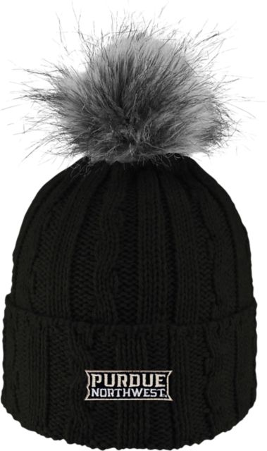 Purdue University Northwest Women's Fur Pom Beanie