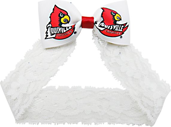 University of Louisville Infant Lace Headband with Bow