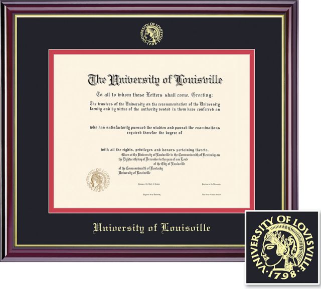 University of Louisville 14'' x 17'' Windsor Diploma Frame