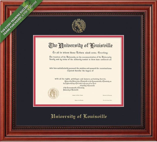 University of Louisville 17w x 14h Executive Diploma Frame - Bed