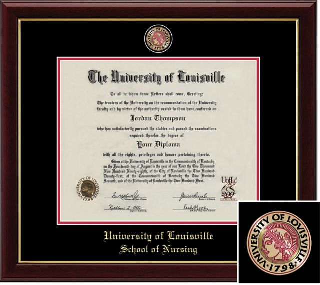 Church Hill Classics Masterpiece Diploma Frame. School of Nursing - ONLINE ONLY