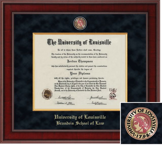Church Hill Classics Presidential Diploma Frame. Brandeis School of Law - ONLINE ONLY
