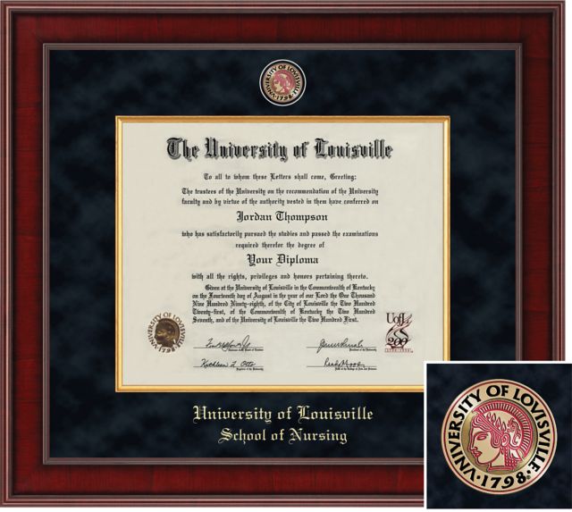 Church Hill Classics Presidential Diploma Frame. School of Nursing - ONLINE ONLY