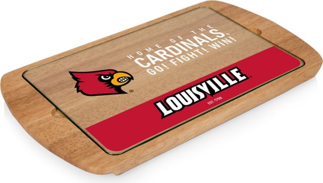 University of Louisville Billboard Glass Top Serving Tray - ONLINE ONLY