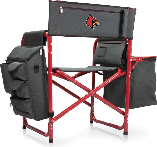 Picnic Time Louisville Cardinals Fusion Backpack Chair with Cooler, Red