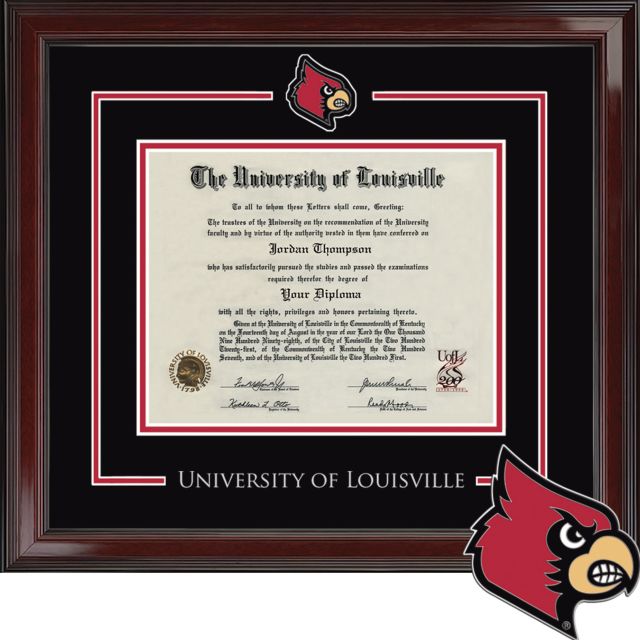 University of Louisville 17w x 14h Executive Diploma Frame - Bed
