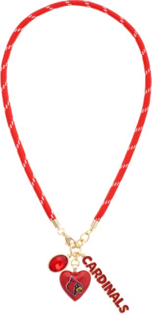 University of Louisville Heart Paracord Necklace