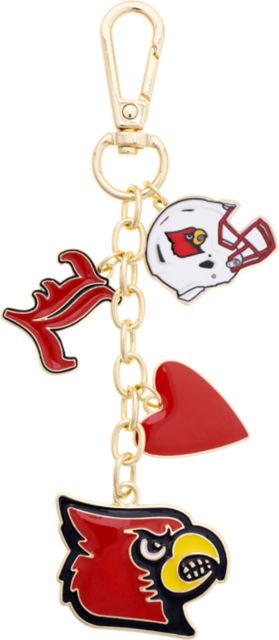 University of Louisville Heart Cluster Bag Charm