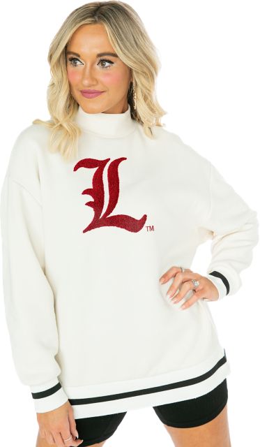 University Girls (UG Apparel) Louisville Cardinals Women's Grey Cozy Tunic Hooded Sweatshirt, Grey, 67% Polyester / 30% Rayon / 3% SPANDEX, Size L, Rally House