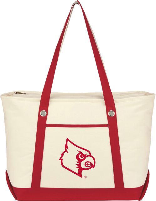 University of Louisville Cardinals Canvas Zipper Tote Bag